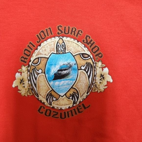 Ron Jon Surf Shop Cozemal orange t-shirt size large - Picture 2 of 5